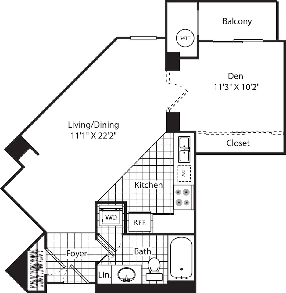 Floorplan diagram for A5, showing Studio