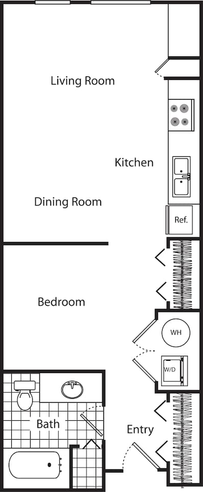 Floorplan diagram for AB D, showing Studio