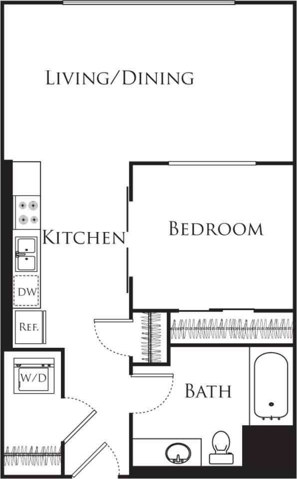 Floorplan diagram for A1, showing Studio