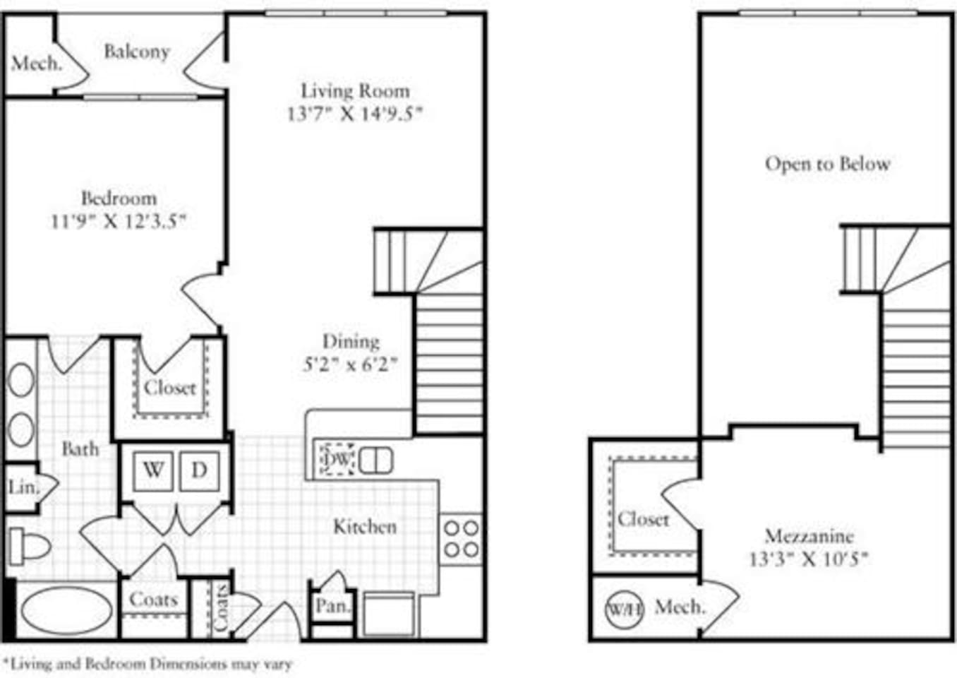 Floorplan diagram for 1 Bedroom G, showing 1 bedroom