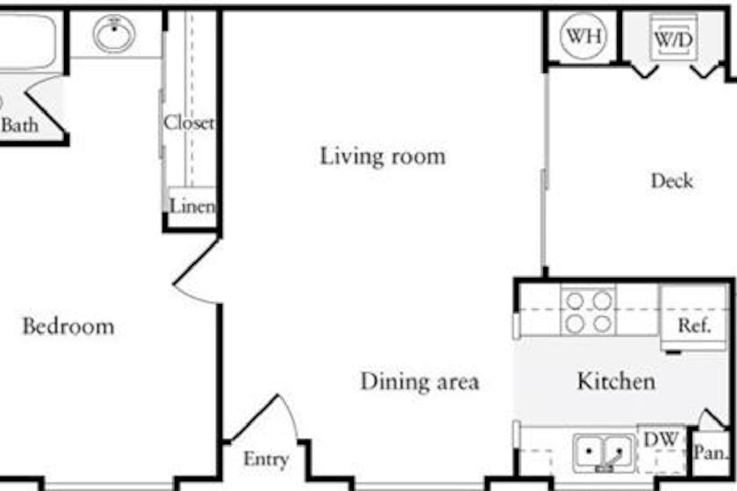 Floorplan diagram for 1 Bedroom A, showing 1 bedroom