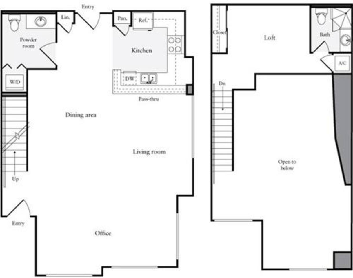 Floorplan diagram for 1 Bedroom H, showing 1 bedroom