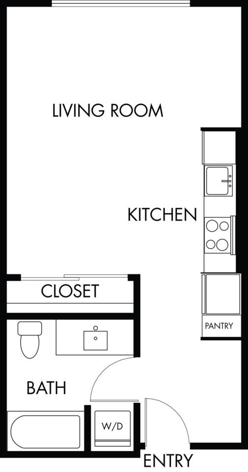 Floorplan diagram for S.1, showing Studio