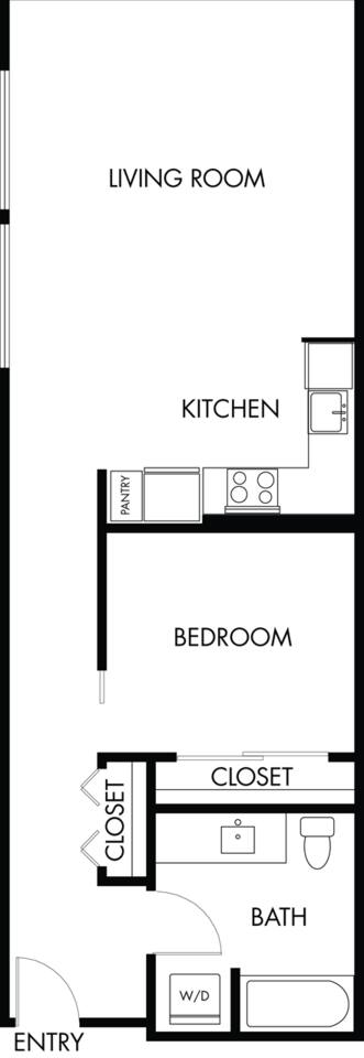 Floorplan diagram for O1.2 Type A, showing 1 bedroom