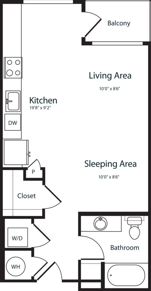 Floorplan diagram for S2, showing Studio