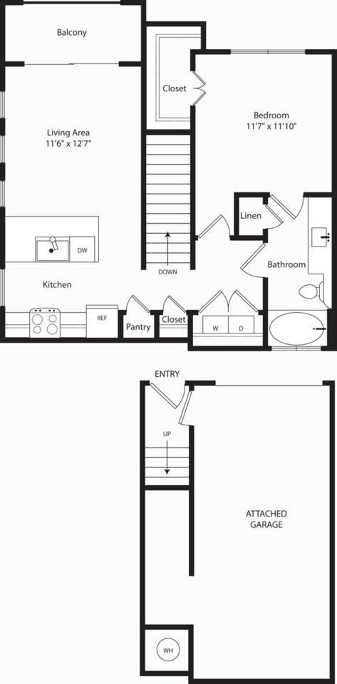 Floorplan diagram for A4, showing 1 bedroom