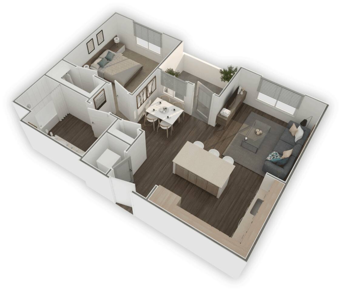 Floorplan diagram for C, showing 1 bedroom