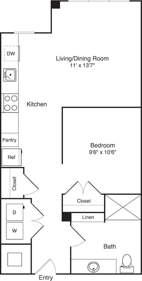 Floorplan diagram for S4, showing Studio