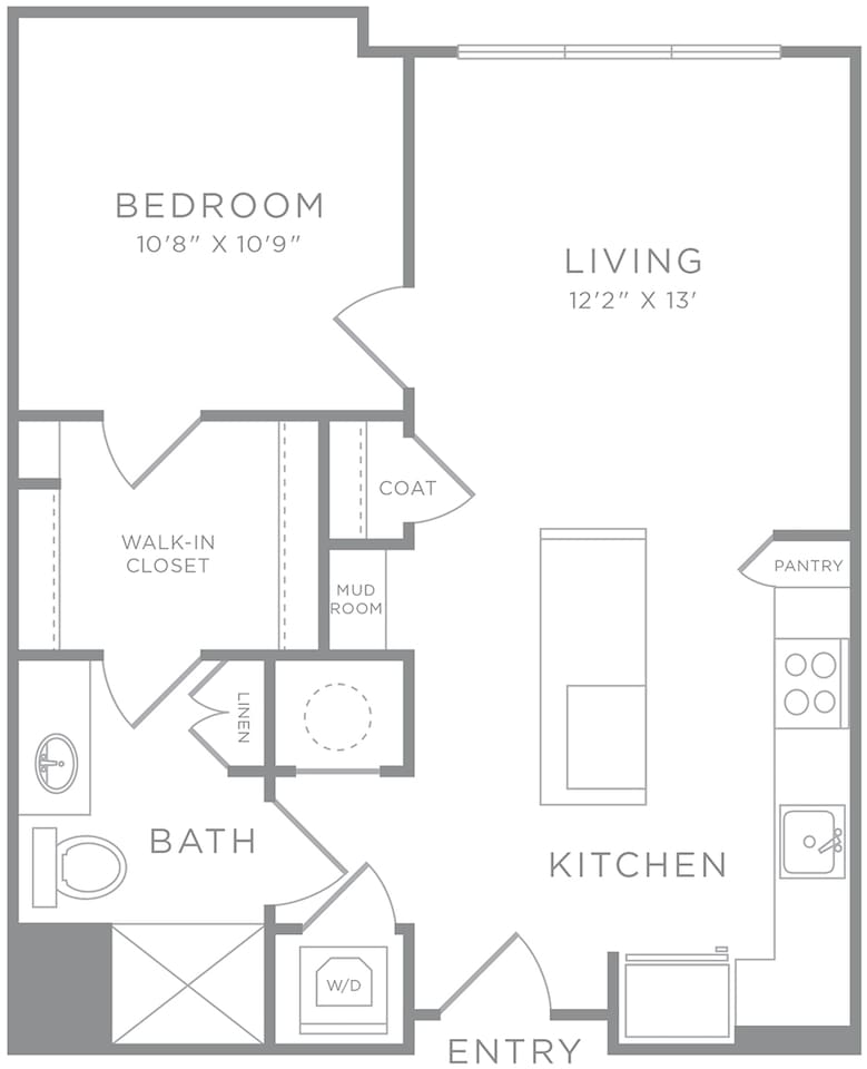 Floorplan diagram for A4, showing 1 bedroom