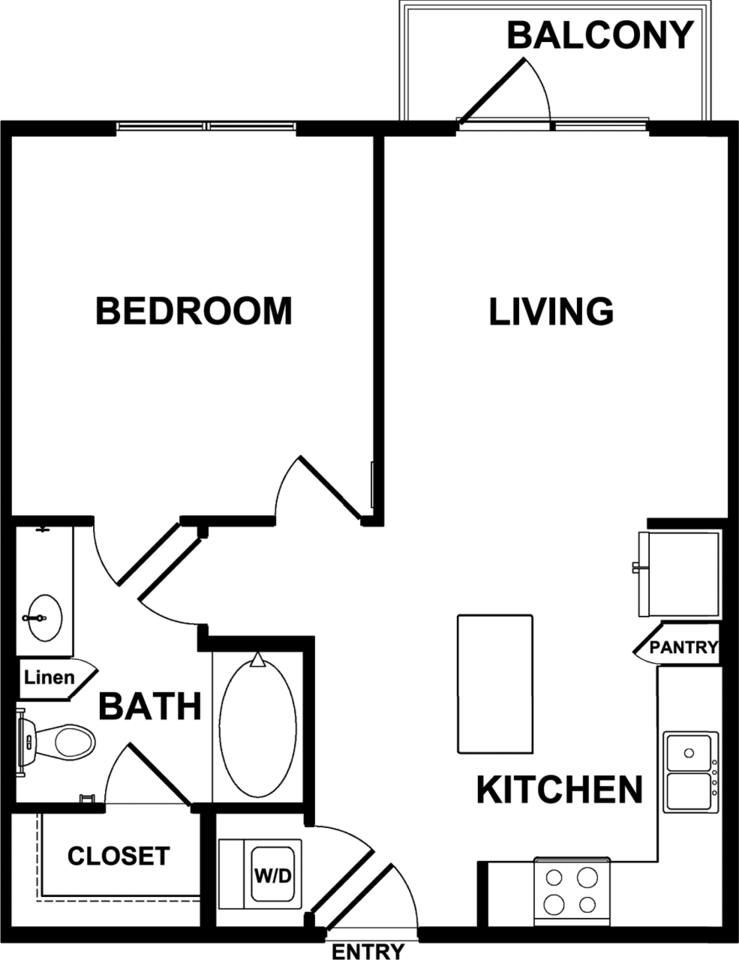 Floorplan diagram for A4, showing 1 bedroom