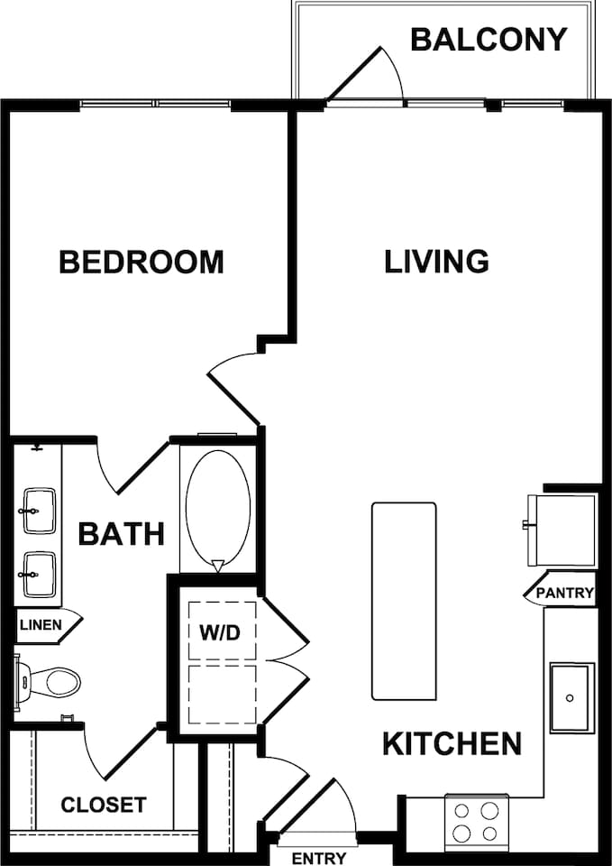 Floorplan diagram for A7, showing 1 bedroom