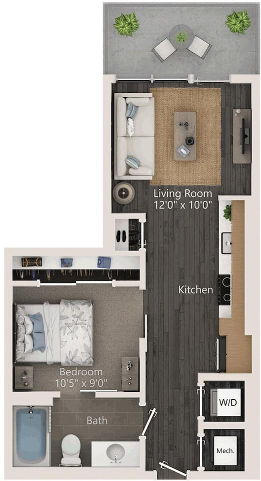 Floorplan diagram for S3, showing Studio