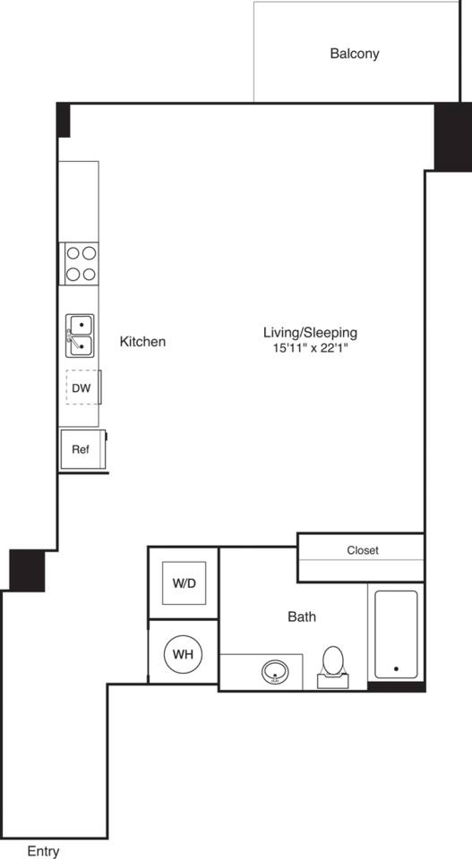 Floorplan diagram for S3, showing Studio