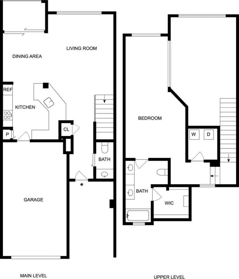 Floorplan diagram for Westport, showing 1 bedroom