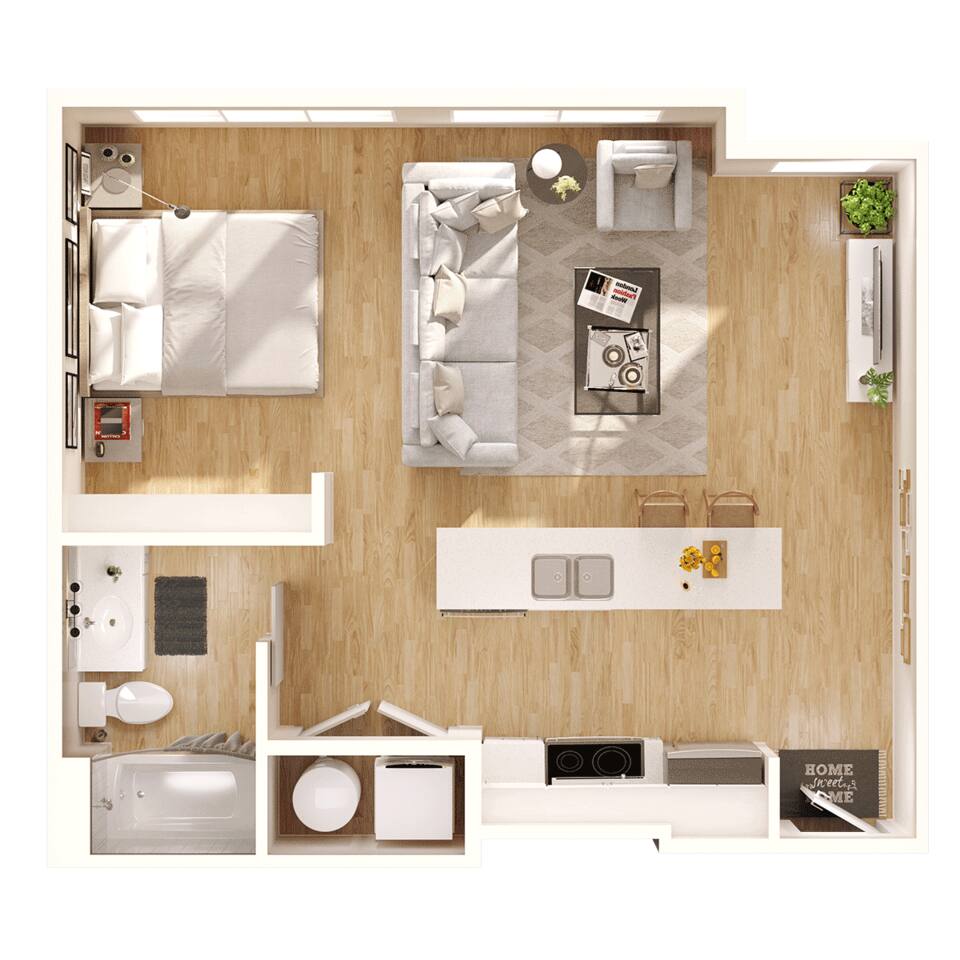 Floorplan diagram for S1, showing Studio