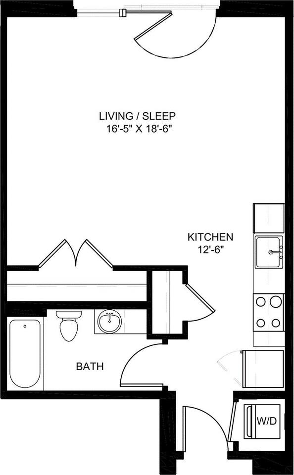 Floorplan diagram for S1, showing Studio