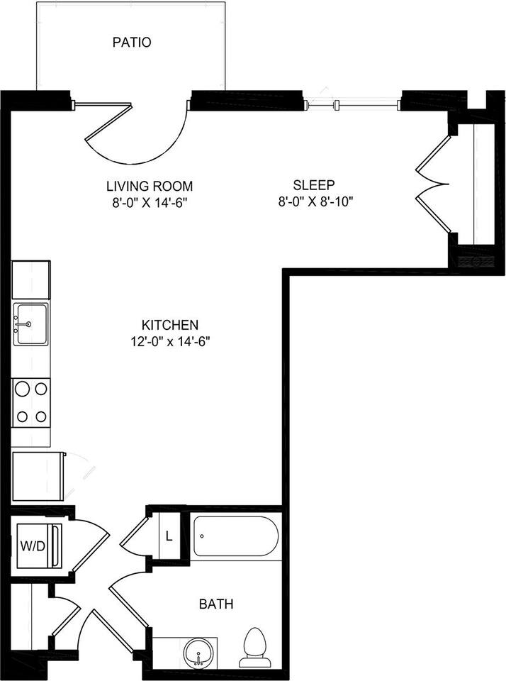 Floorplan diagram for S2, showing Studio