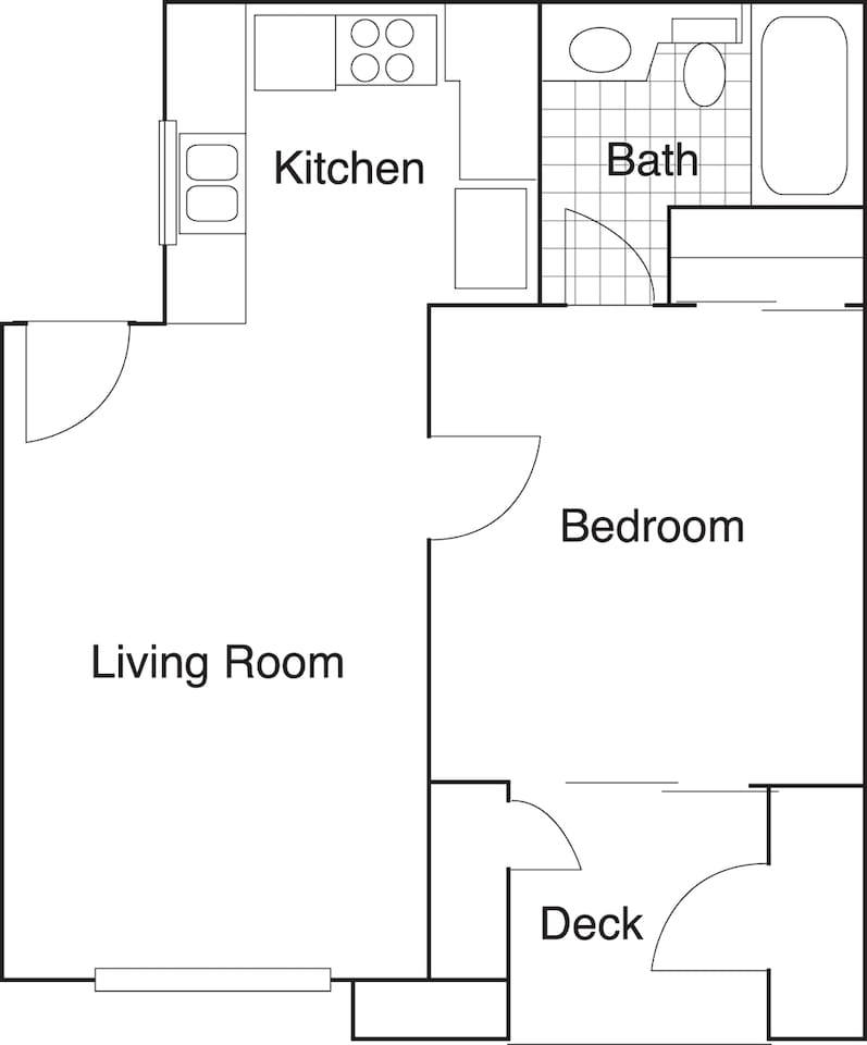 Floorplan diagram for The Ridge Renovated, showing 1 bedroom
