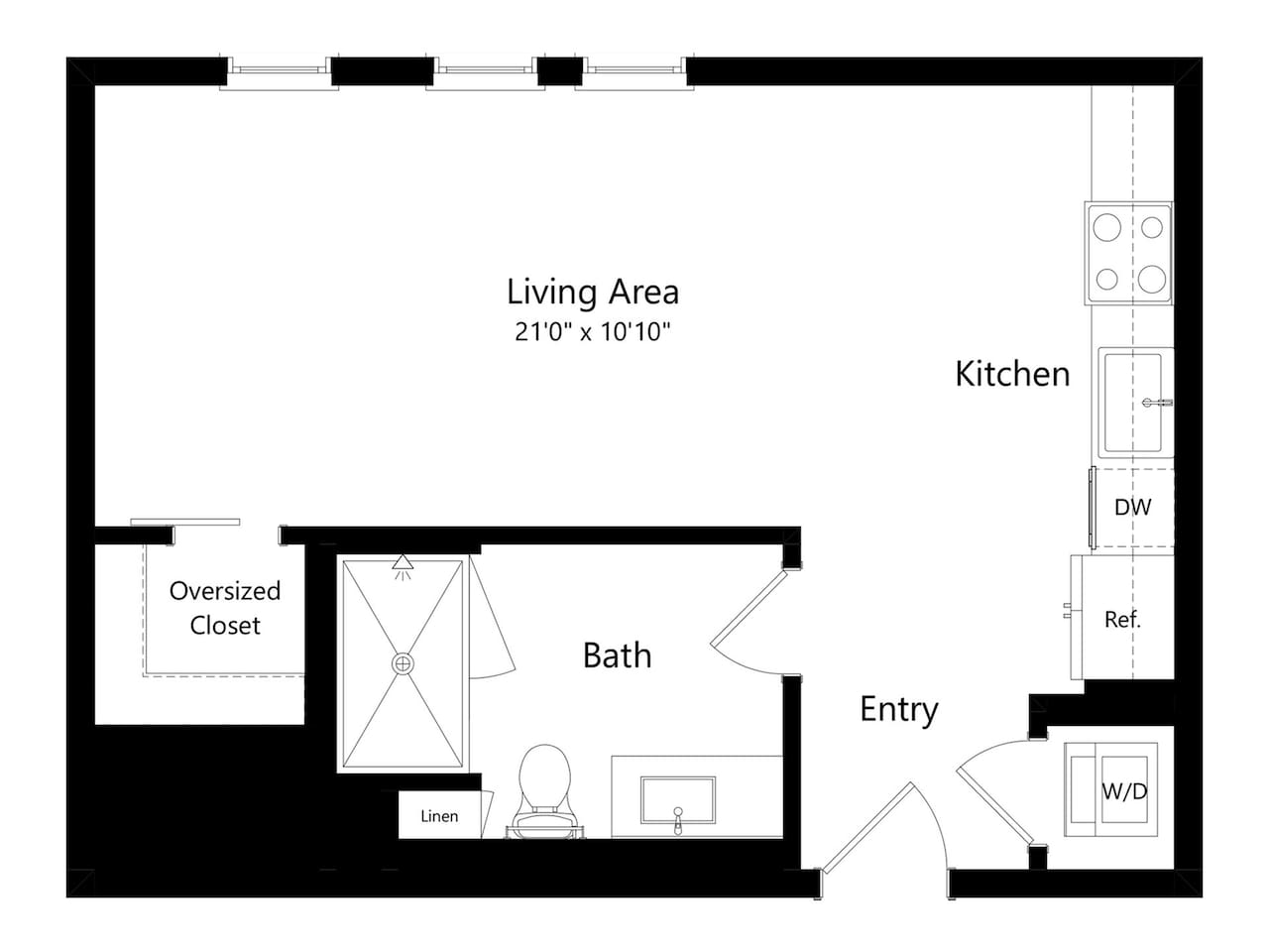 Floorplan diagram for S3, showing Studio