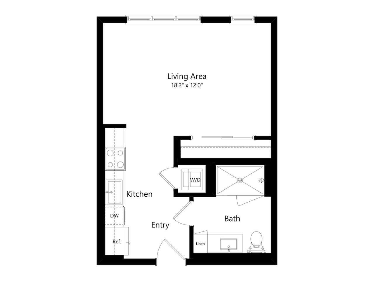 Floorplan diagram for S5, showing Studio