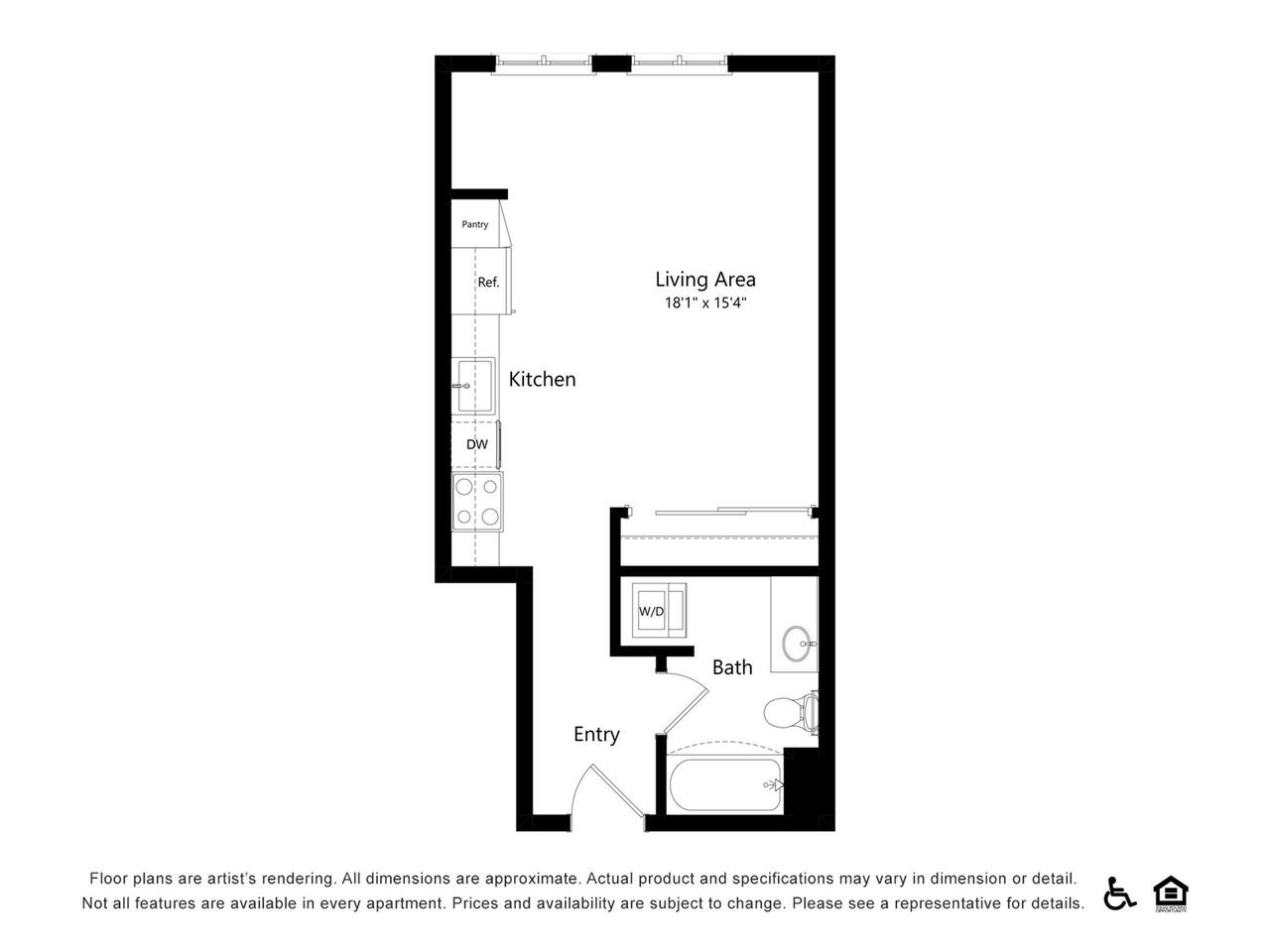 Floorplan diagram for A2, showing Studio