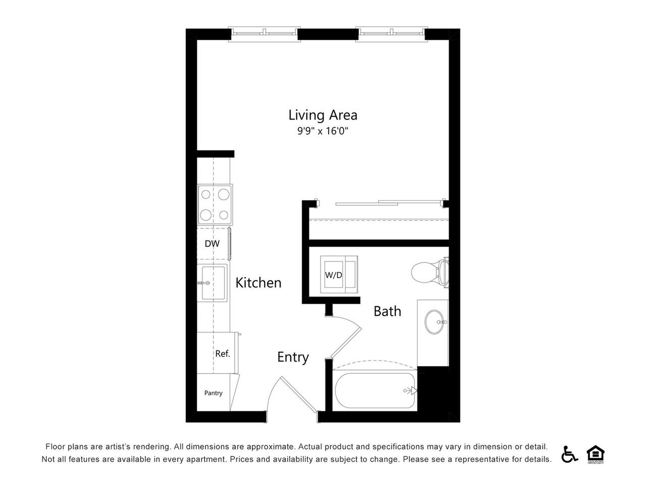 Floorplan diagram for A3, showing Studio