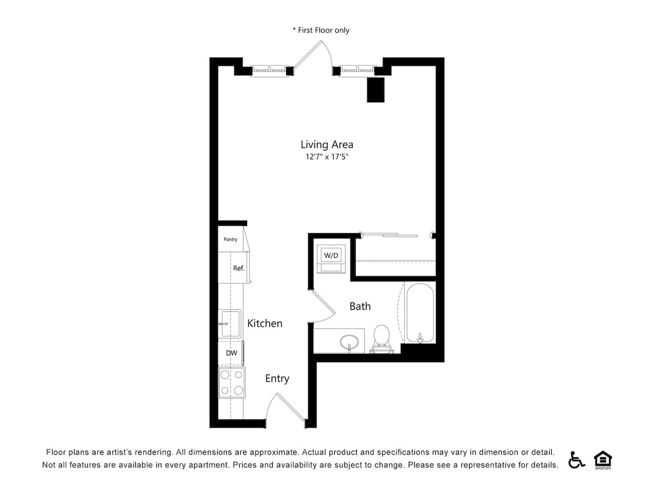 Floorplan diagram for A6.1, showing Studio
