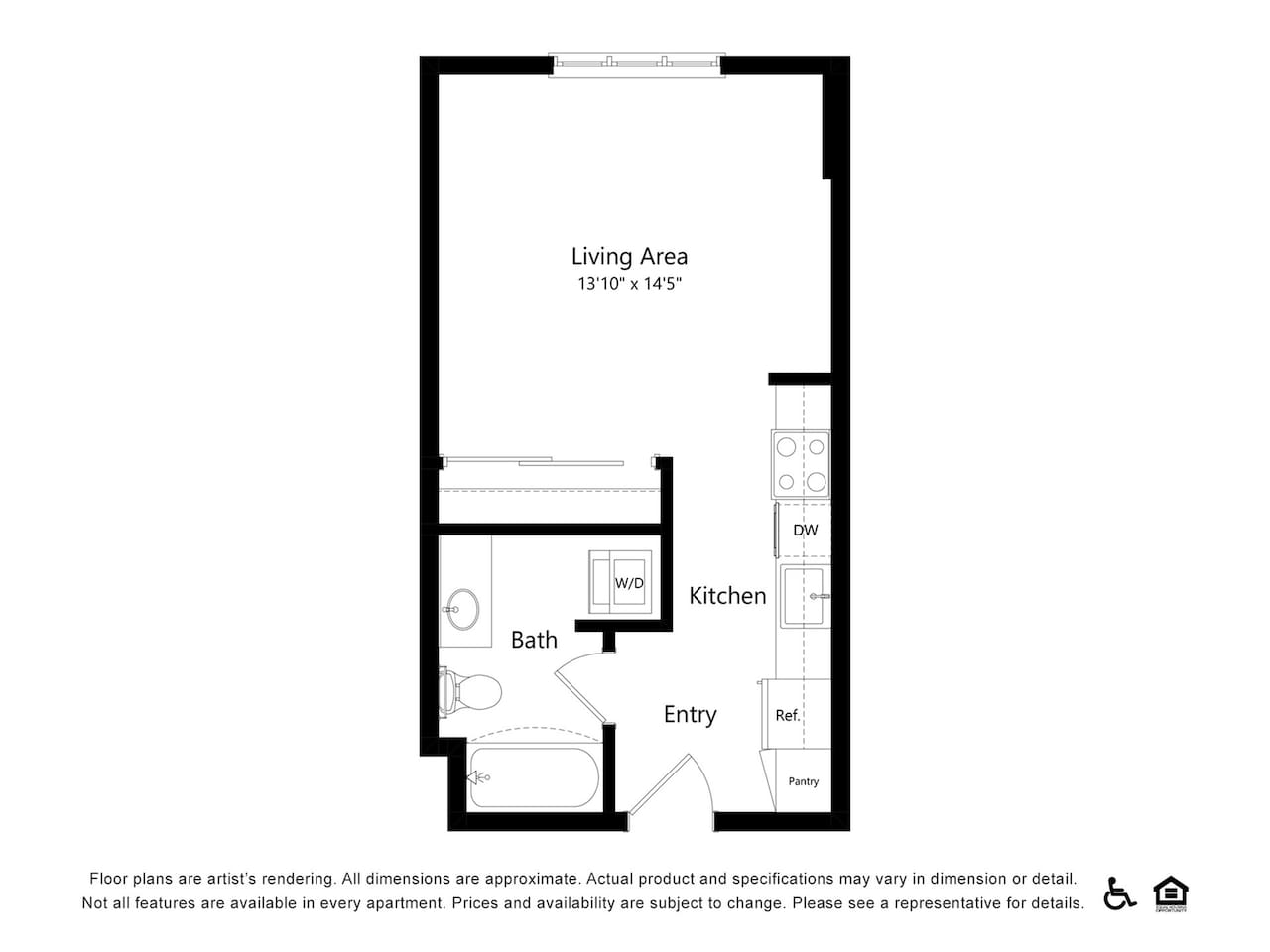 Floorplan diagram for A5, showing Studio