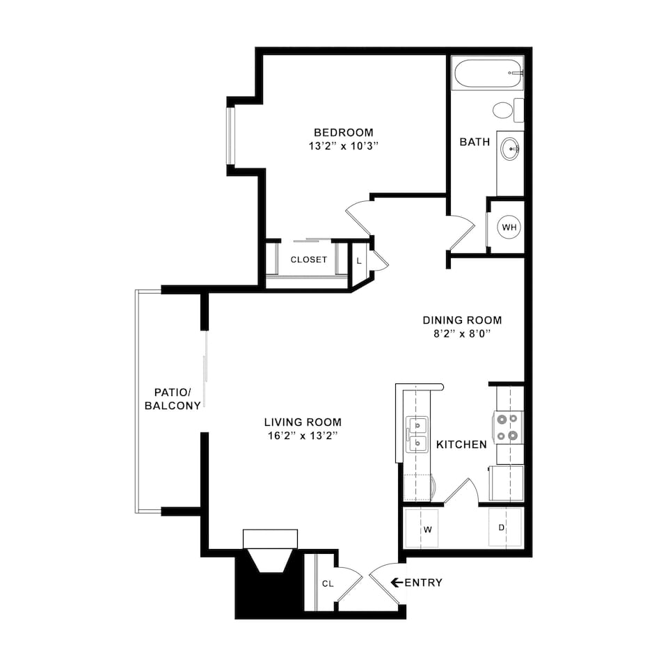 Floorplan diagram for A2, showing 1 bedroom