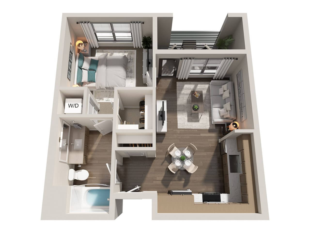 Floorplan diagram for A1, showing 1 bedroom