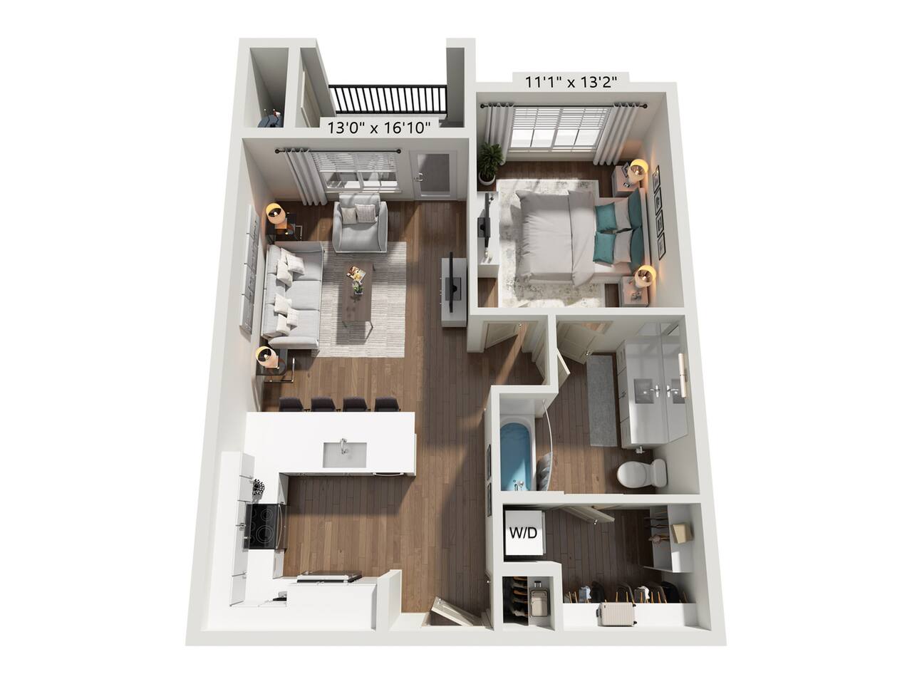 Floorplan diagram for A5, showing 1 bedroom