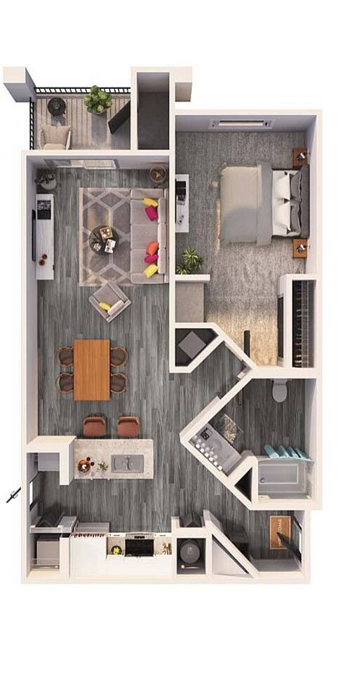 Floorplan diagram for A1, showing 1 bedroom