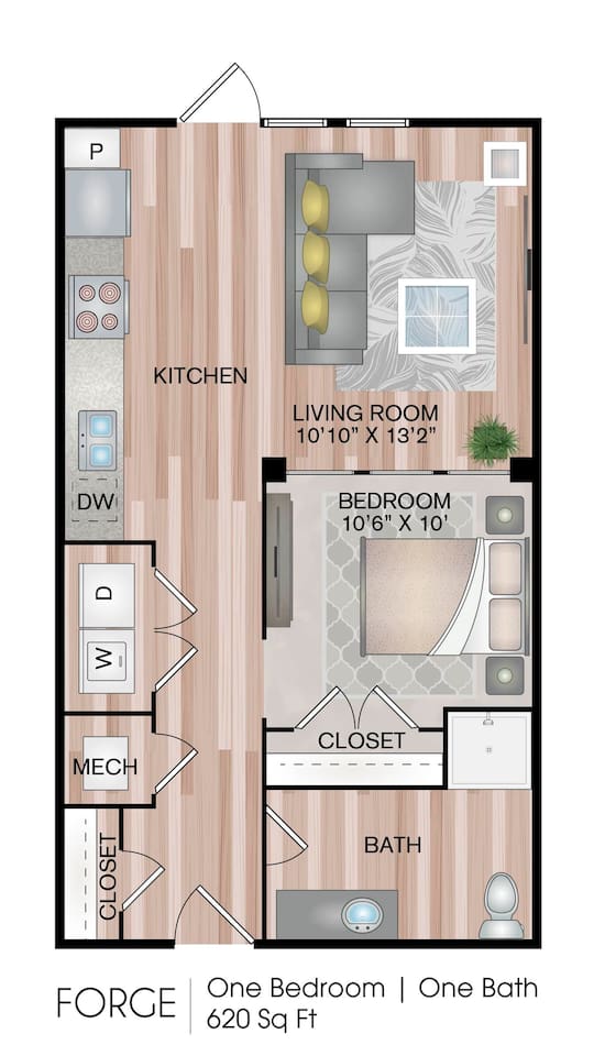 Floorplan diagram for Forge, showing Studio