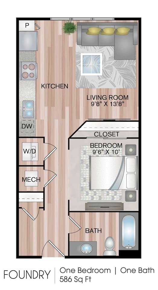 Floorplan diagram for Foundry, showing Studio