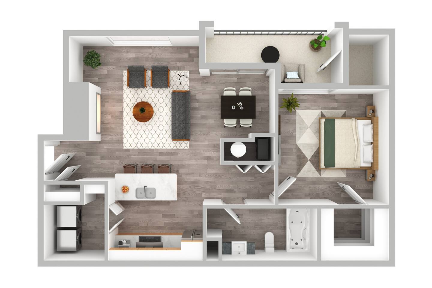 Floorplan diagram for Cumberland, showing 1 bedroom