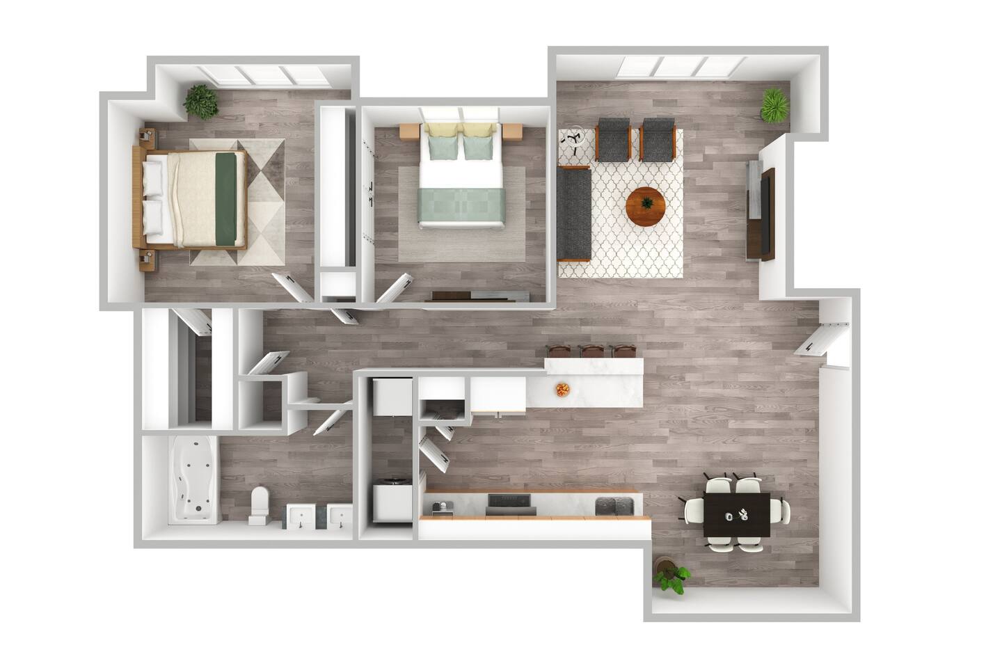 Floorplan diagram for Kingston, showing 1 bedroom