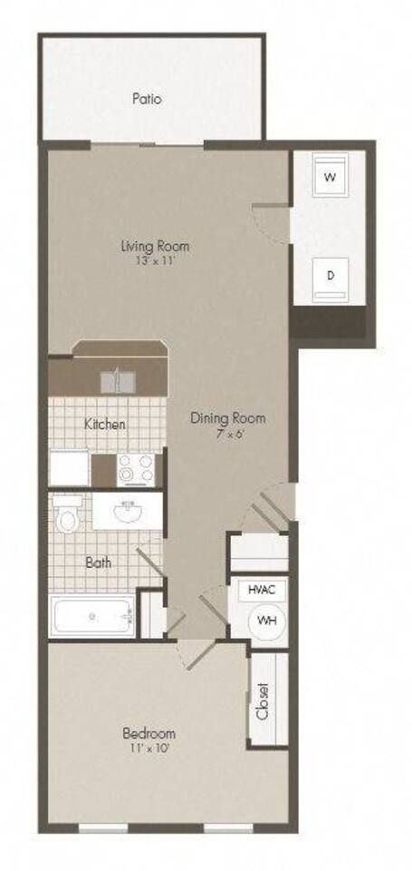 Floorplan diagram for Dressage Place, showing 1 bedroom