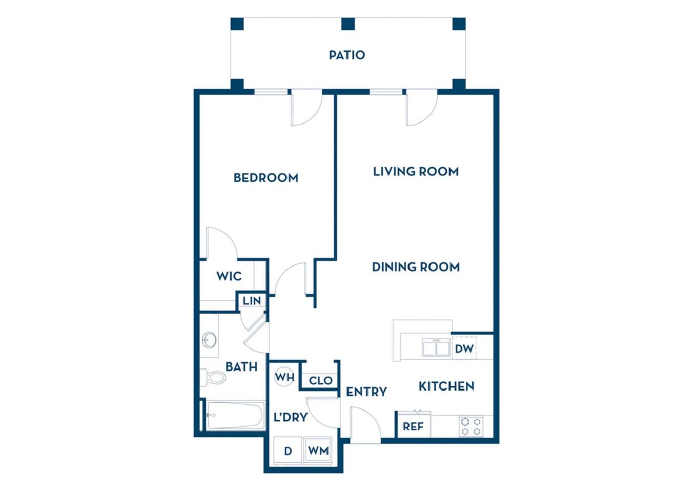 Floorplan diagram for Lake Maxinkuckee, showing 1 bedroom
