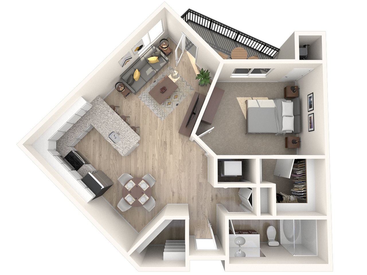 Floorplan diagram for a1GR-belm, showing 1 bedroom