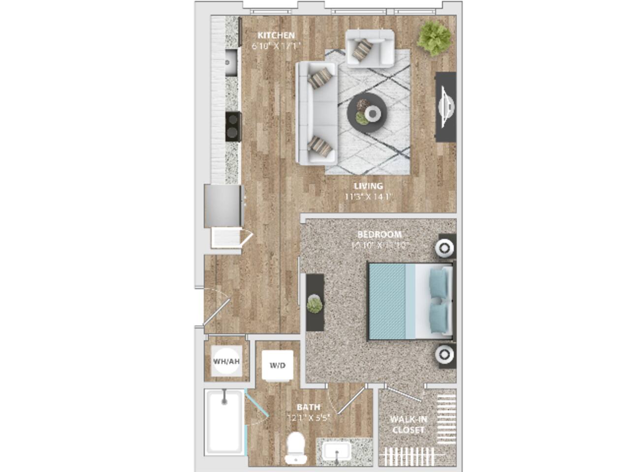 Floorplan diagram for S1, showing Studio