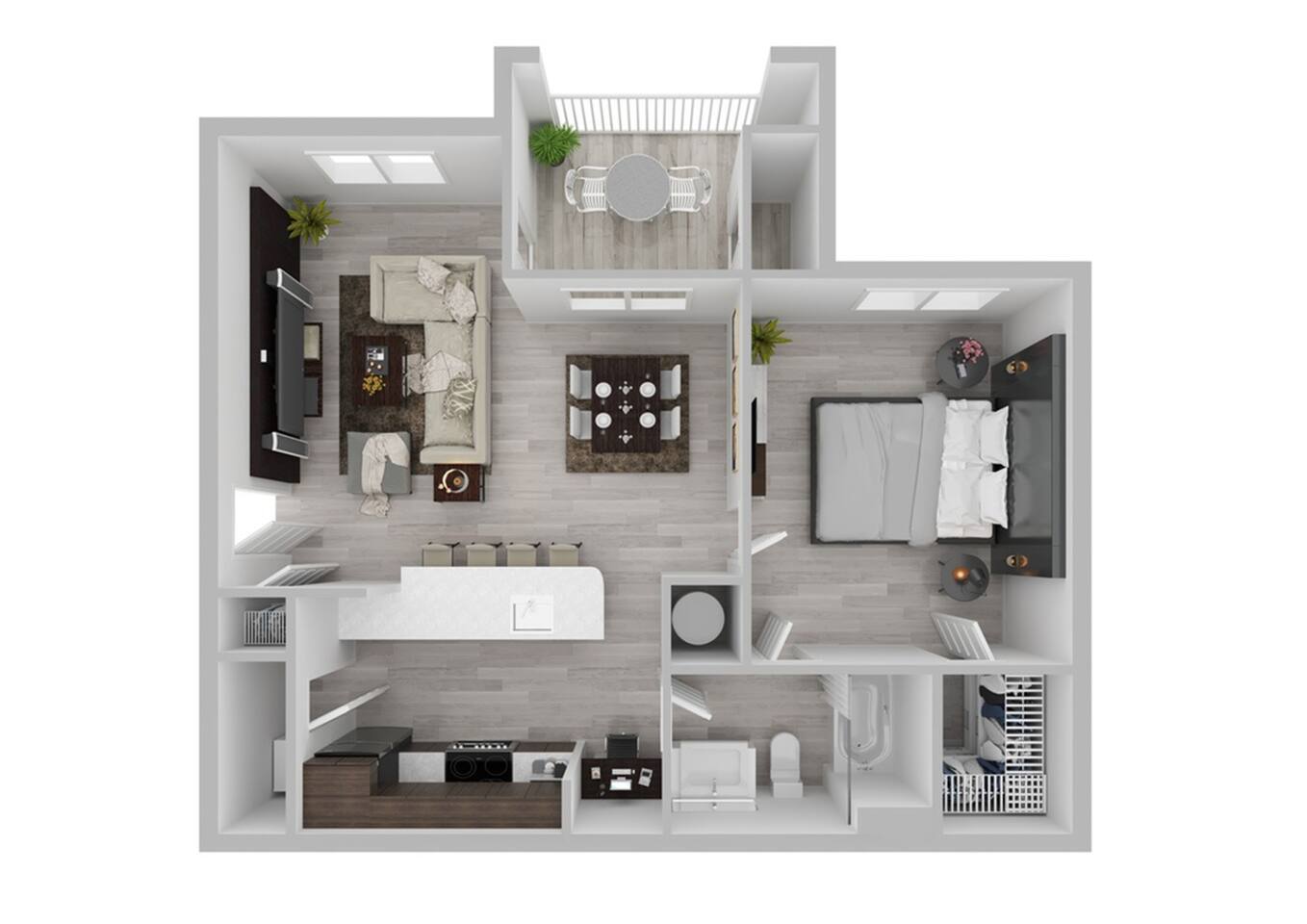 Floorplan diagram for Chastain, showing 1 bedroom