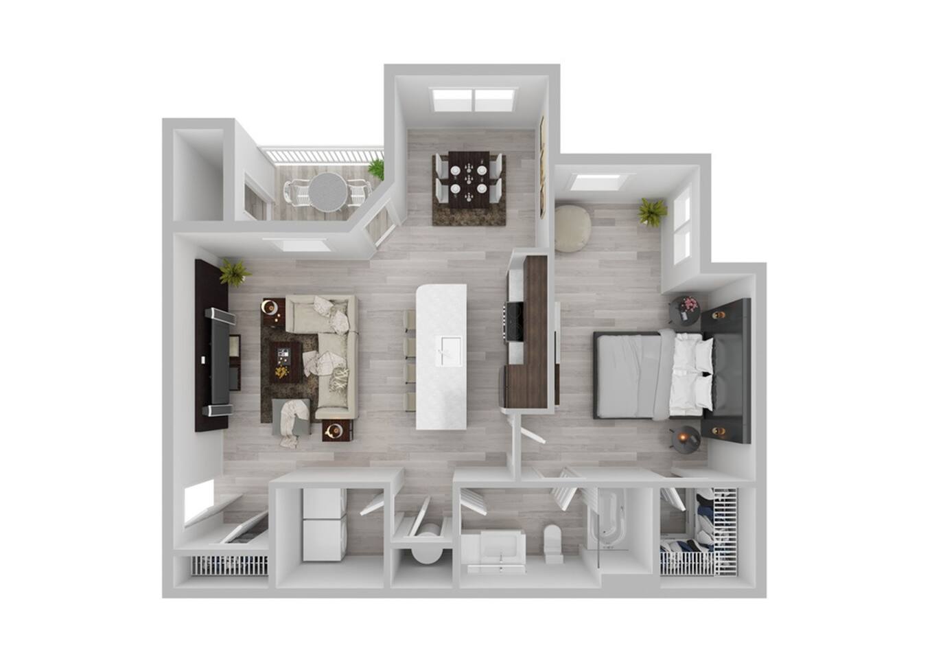 Floorplan diagram for Etowah, showing 1 bedroom