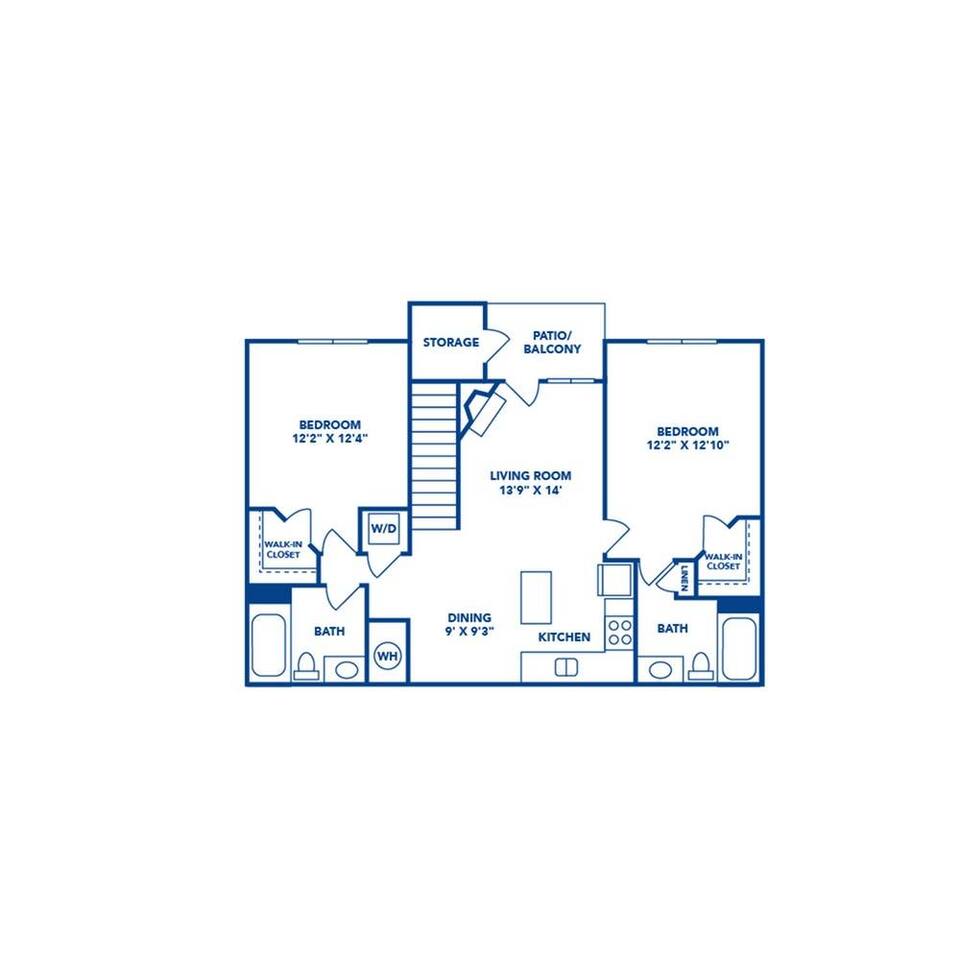Floorplan diagram for Maroon Bells 2, showing 2 bedroom