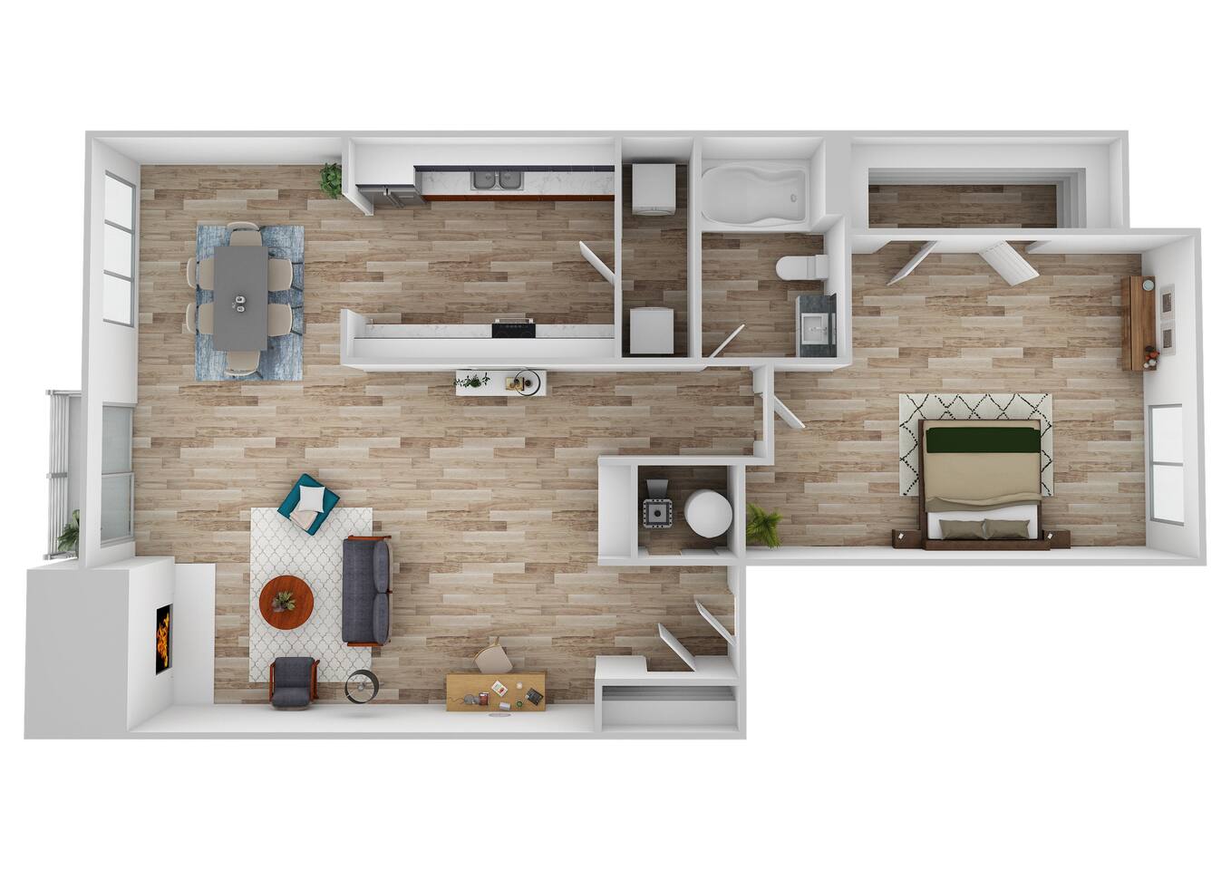 Floorplan diagram for Maple, showing 1 bedroom