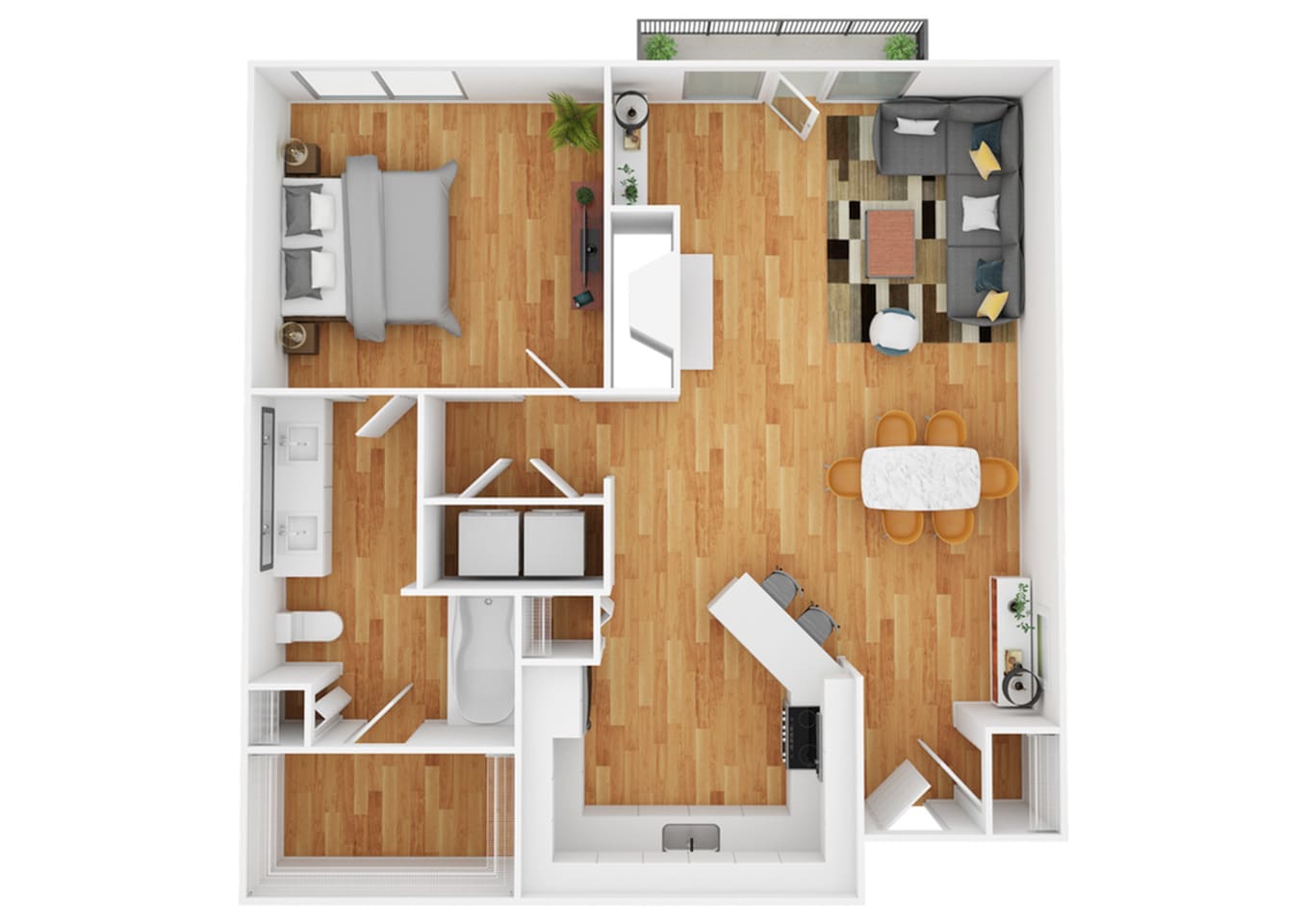 Floorplan diagram for A4 | Renovated, showing 1 bedroom