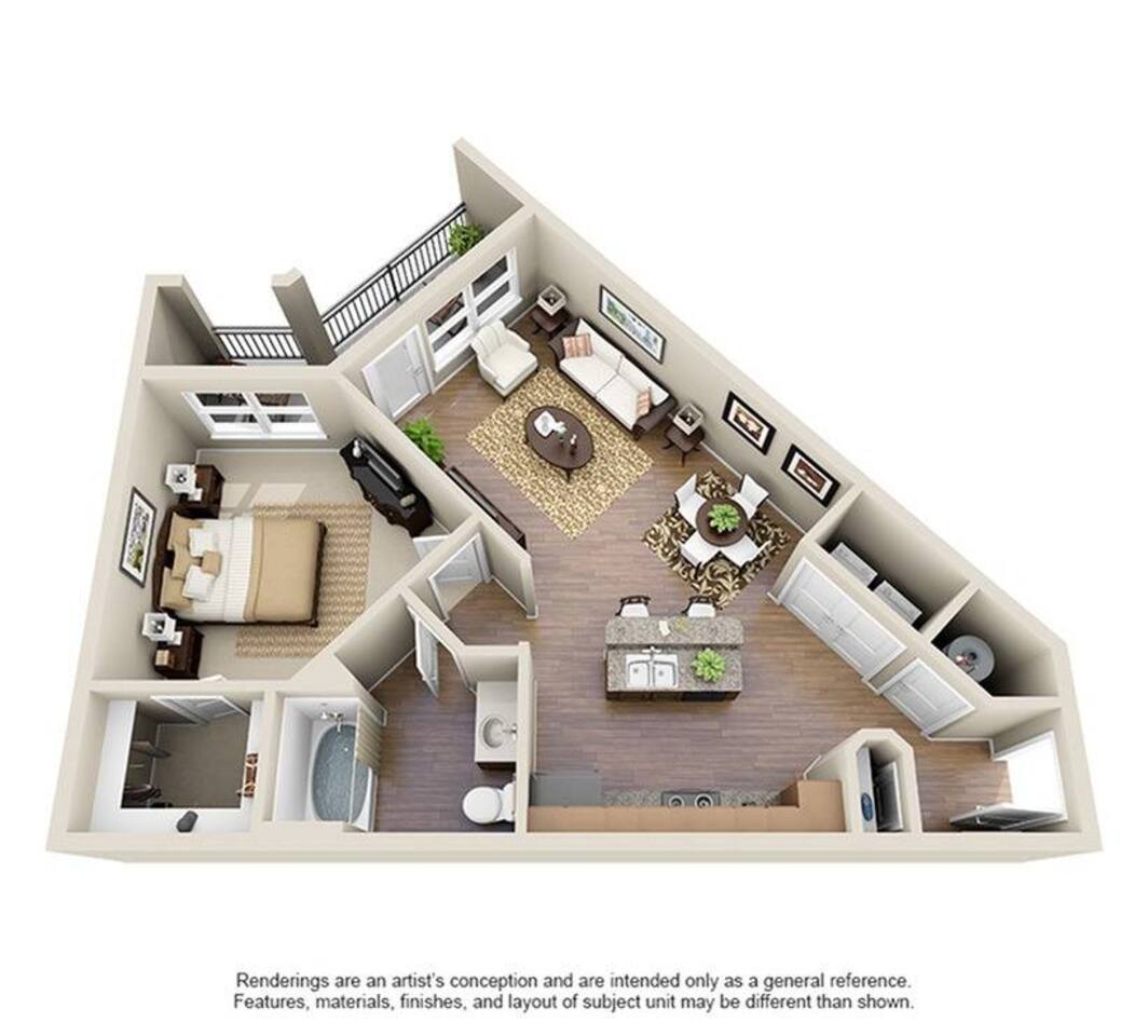 Floorplan diagram for A2, showing 1 bedroom
