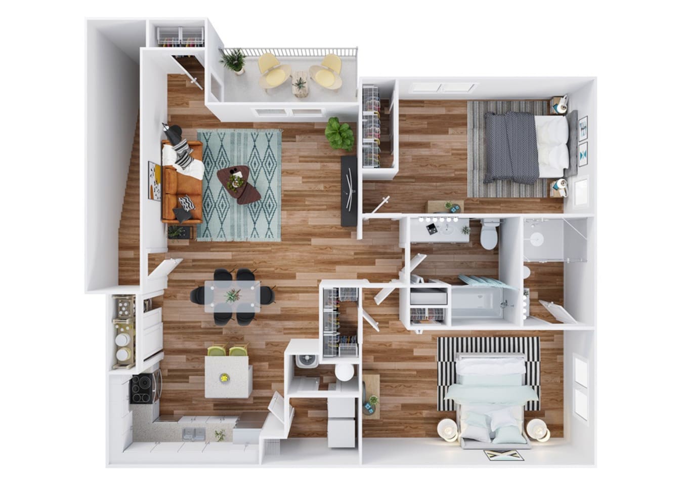 Floorplan diagram for Villa, showing 2 bedroom