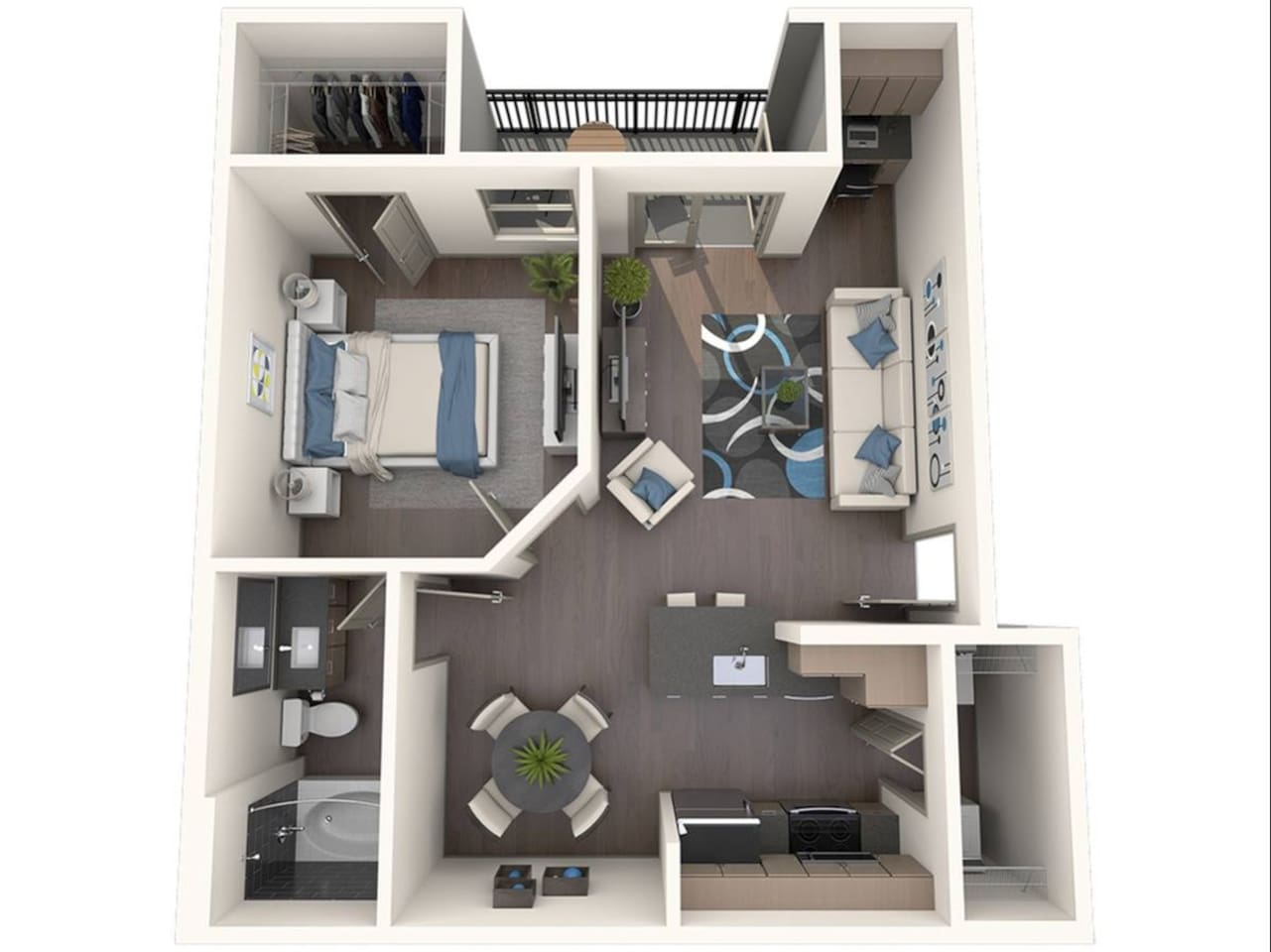 Floorplan diagram for Adina 2, showing 1 bedroom