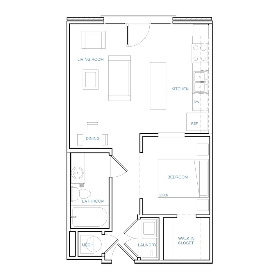 Floorplan diagram for S1, showing Studio