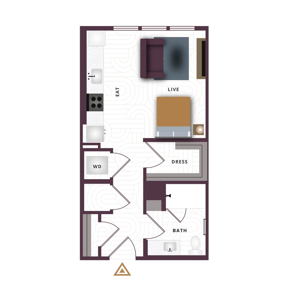 Floorplan diagram for M1-e, showing Studio